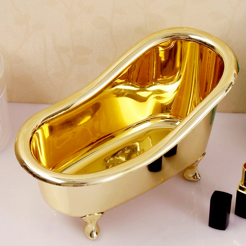 Gold Mini Bathtub Soap Storage