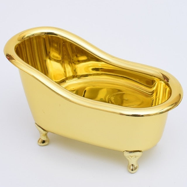 Gold Mini Bathtub Soap Storage