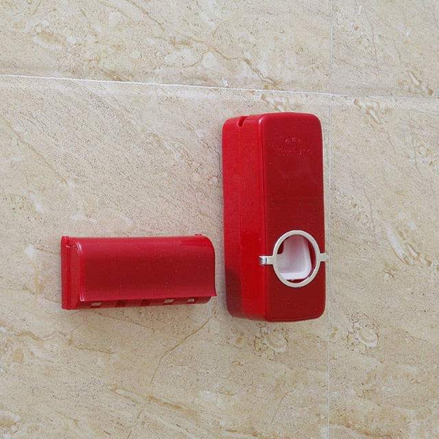 Toothbrush Holder & Automatic Toothpaste Dispenser