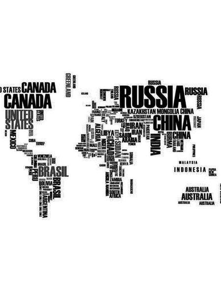 World Map Quote Art Decals