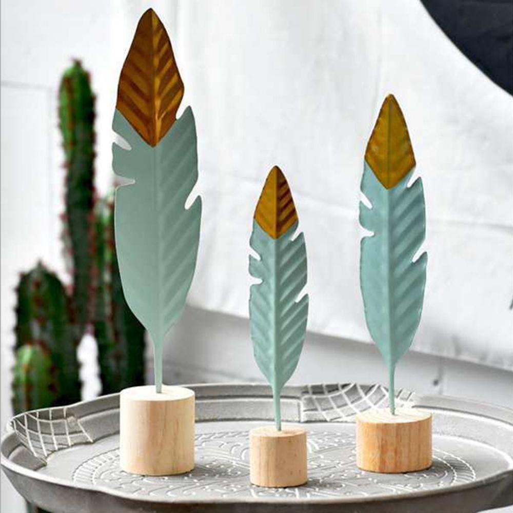 Modern Feather Wooden Decorations