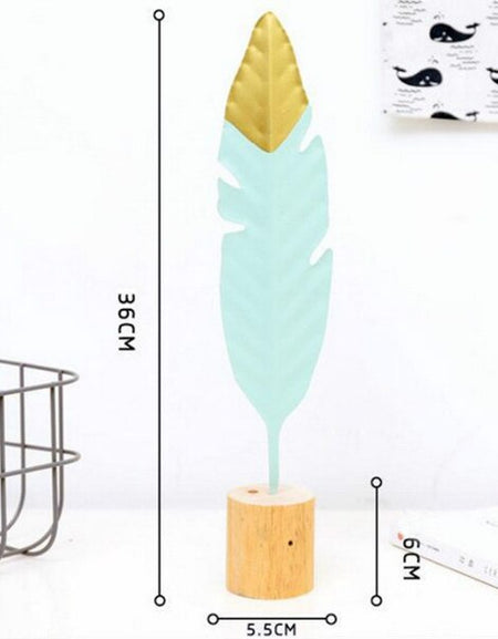 Modern Feather Wooden Decorations