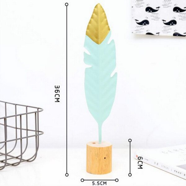 Modern Feather Wooden Decorations