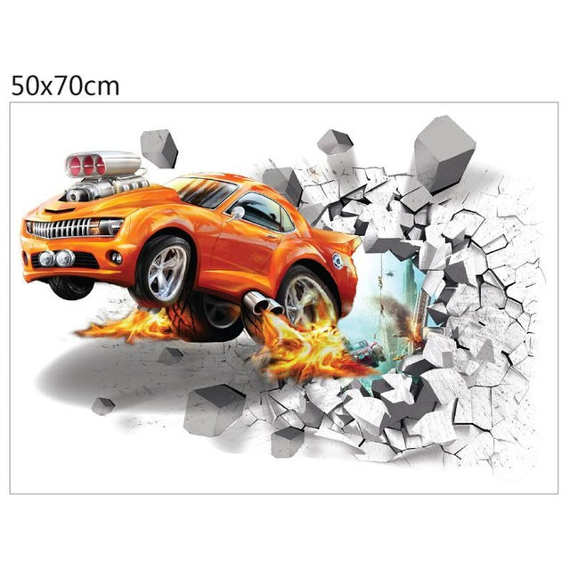 Creative 3D Car Wall Stickers