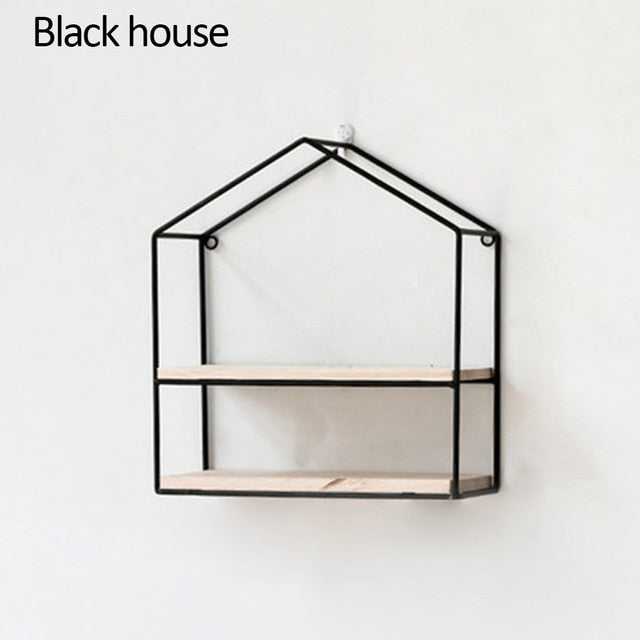 Nordic Iron Hexagonal Wall Shelf
