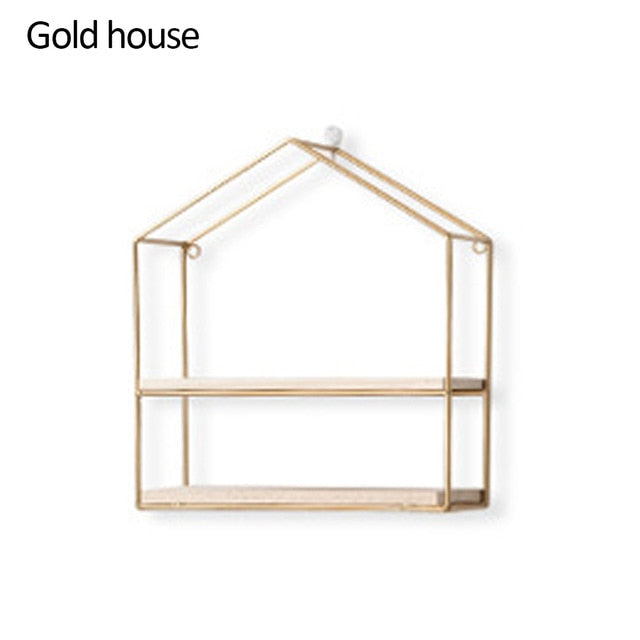 Nordic Iron Hexagonal Wall Shelf