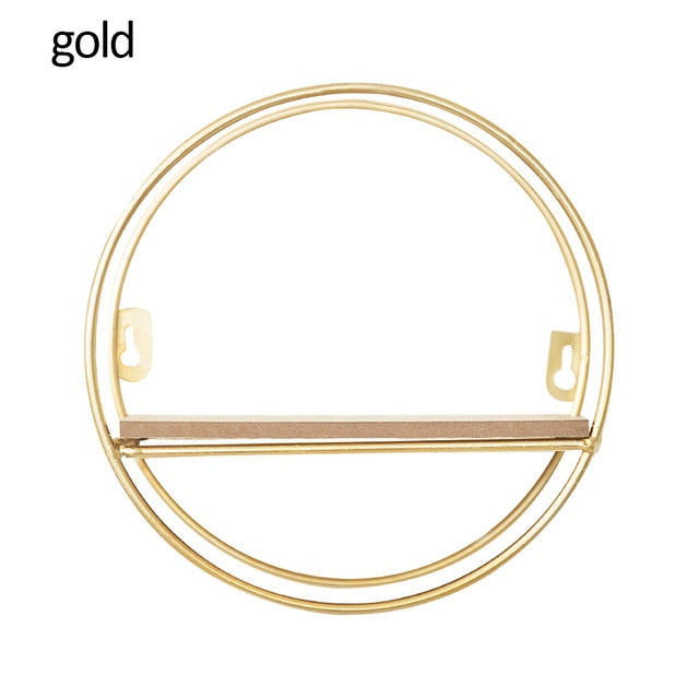 Nordic Iron Hexagonal Wall Shelf