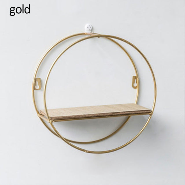 Nordic Iron Hexagonal Wall Shelf