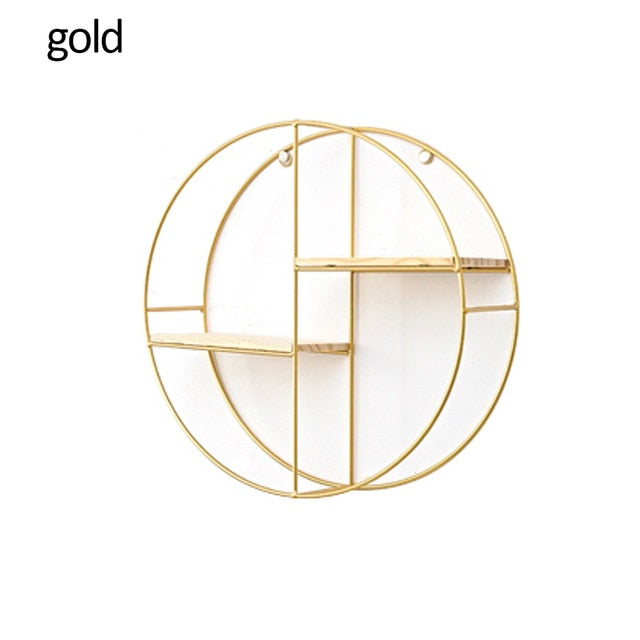 Nordic Iron Hexagonal Wall Shelf