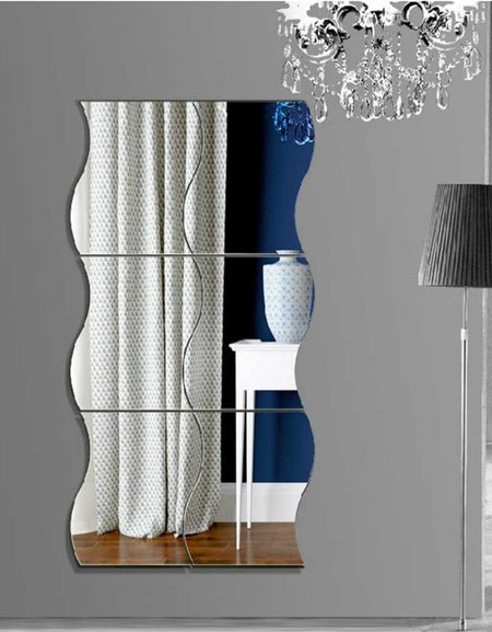 Wave Shape Self-adhesive Mirror Tiles