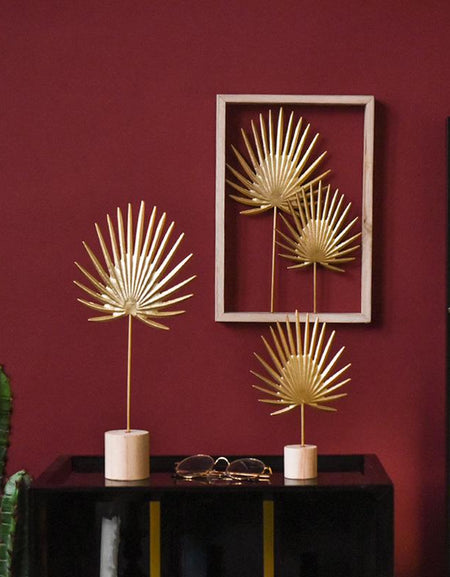 Nordic Iron Luxury Golden Banana Leaf