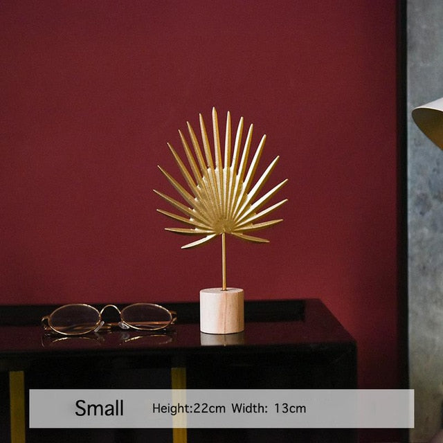 Nordic Iron Luxury Golden Banana Leaf