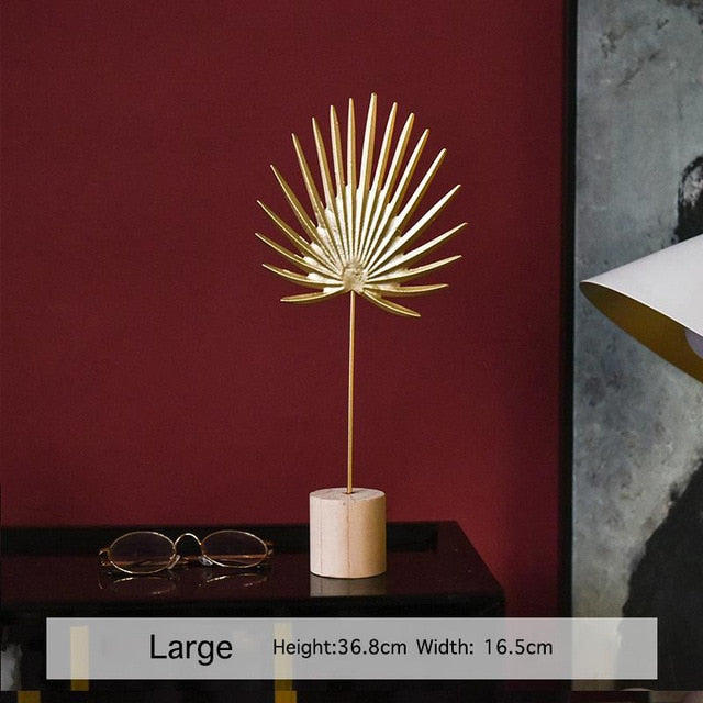 Nordic Iron Luxury Golden Banana Leaf