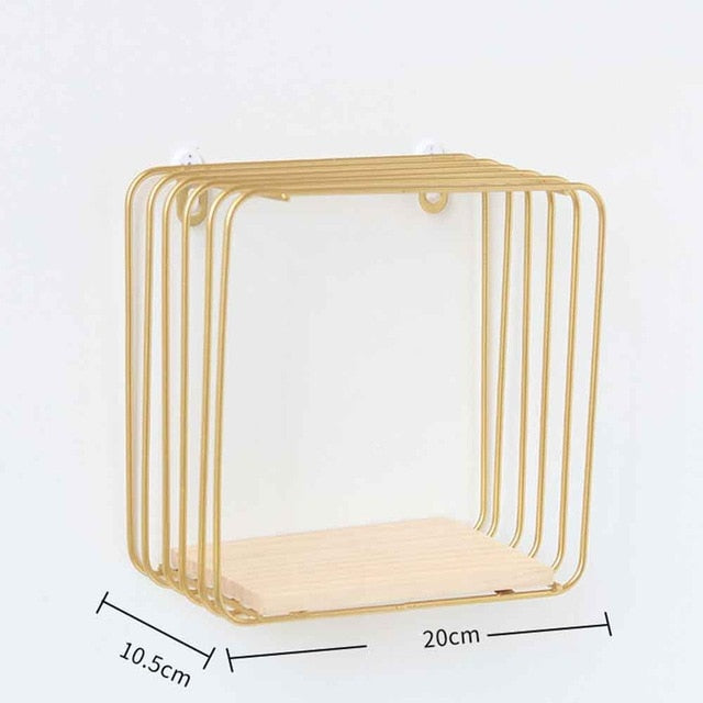 Nordic Iron Hexagonal Wall Shelf