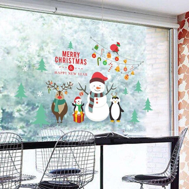 Glass Window Owls Tree Sticker