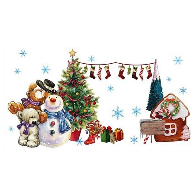 Glass Window Owls Tree Sticker