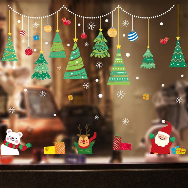 Glass Window Owls Tree Sticker