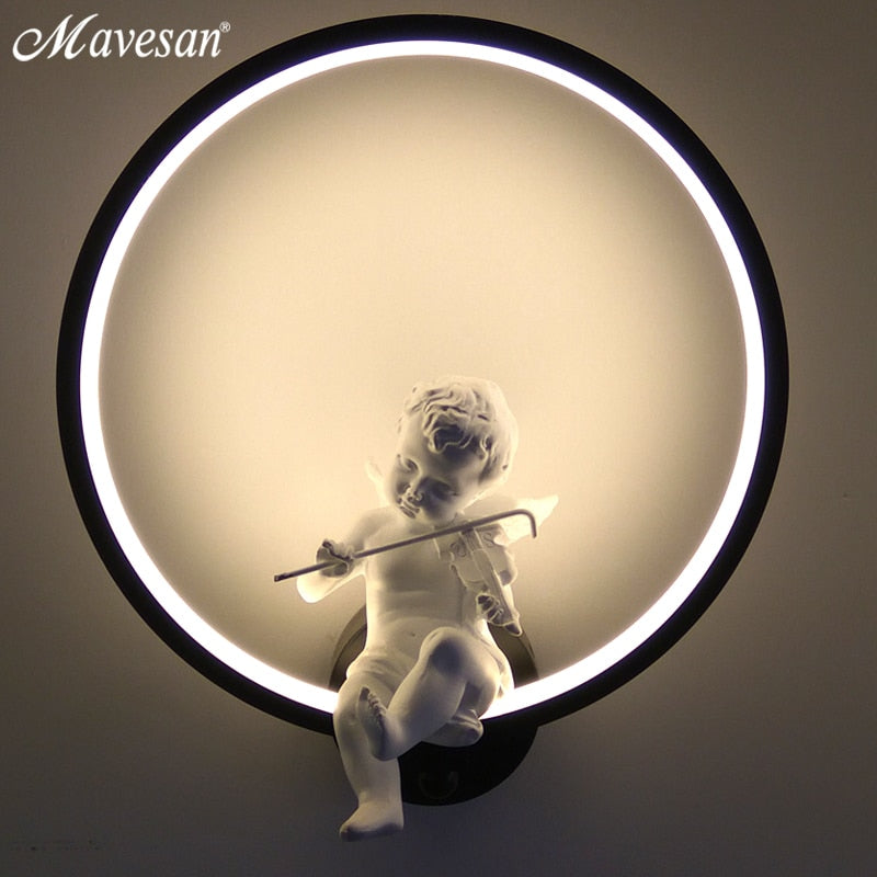 Minimalist Art Sconce Interior with Angel Home Decoration