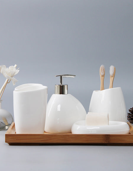 6pcs Ceramic Bathroom Accessories