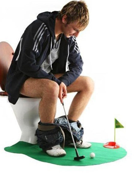 Toilet Mini Golf Set