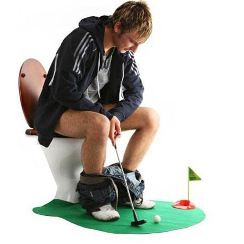 Toilet Mini Golf Set