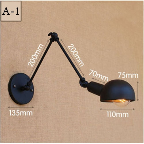 Vintage Long Arm Wall Lamp