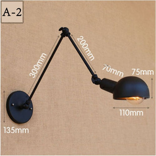 Vintage Long Arm Wall Lamp