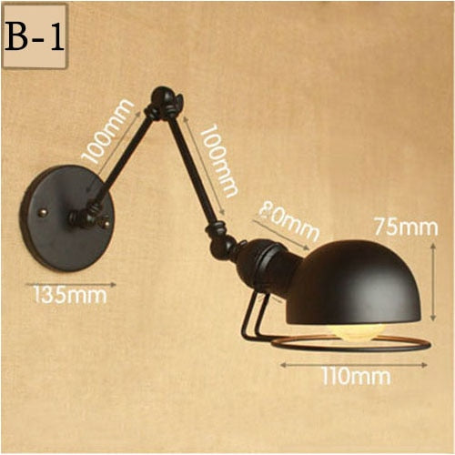 Vintage Long Arm Wall Lamp