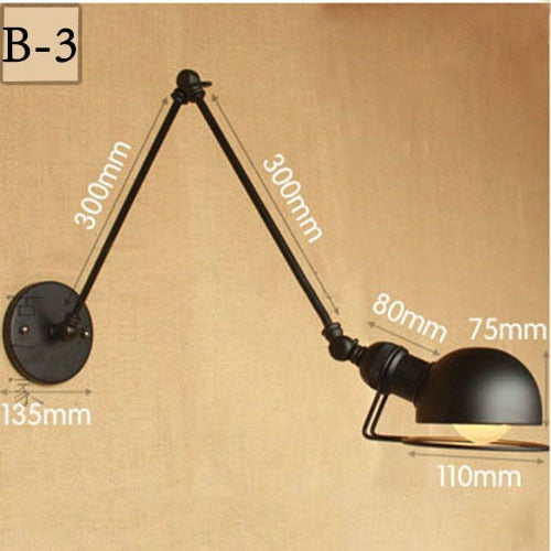 Vintage Long Arm Wall Lamp