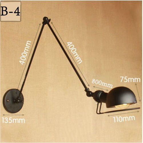 Vintage Long Arm Wall Lamp