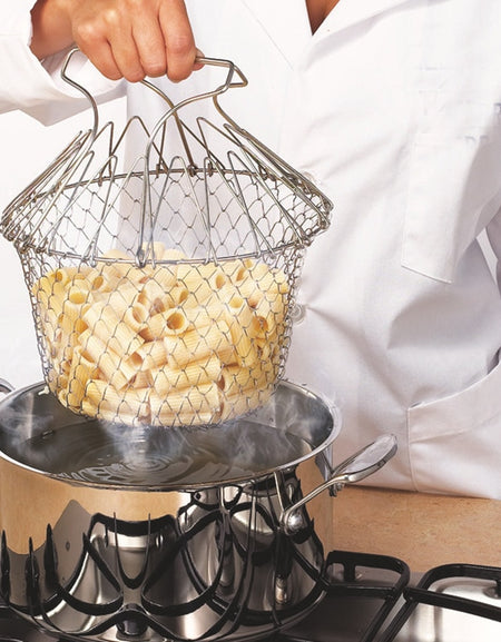 Stainless Steel Telescopic Folding Basket