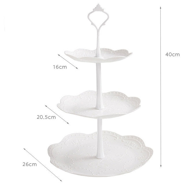 Plastic Serving Platter and Cake Stand