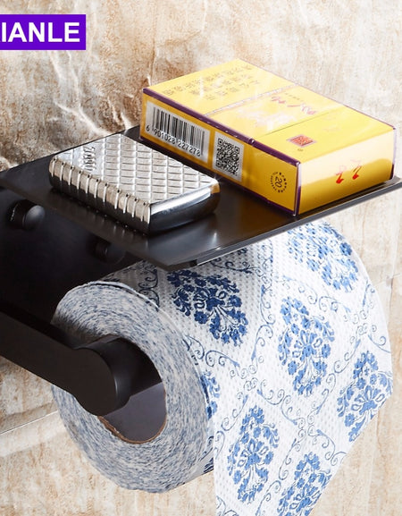 Toilet Paper Holder with Shelf