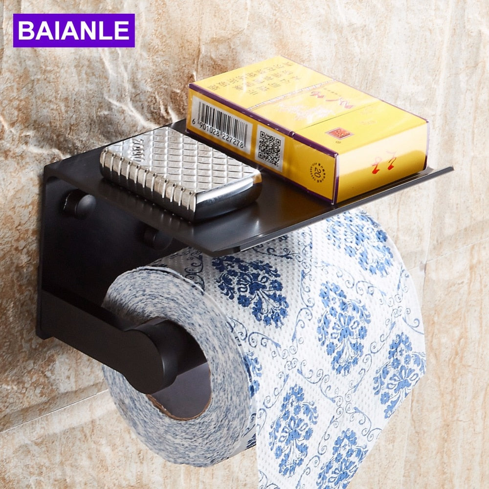 Toilet Paper Holder with Shelf