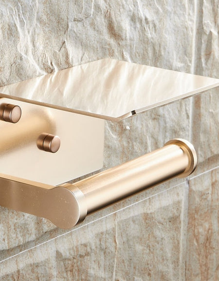 Toilet Paper Holder with Shelf