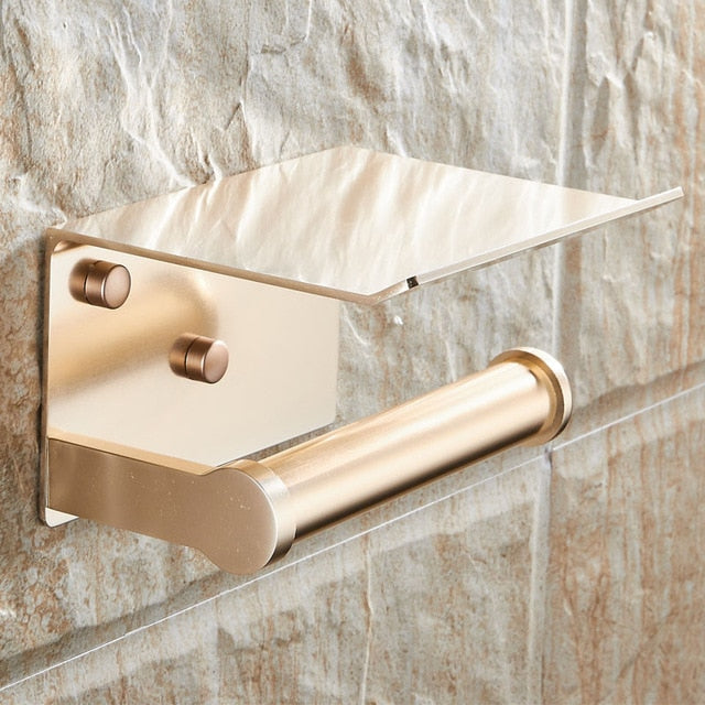 Toilet Paper Holder with Shelf