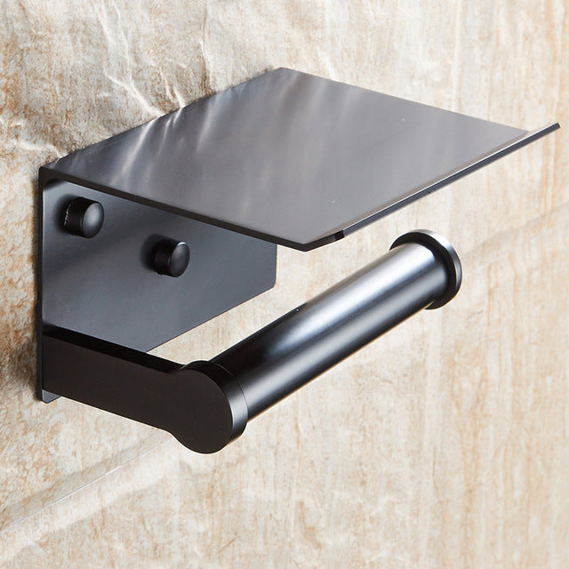Toilet Paper Holder with Shelf