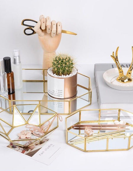 Retro Golden Storage Tray