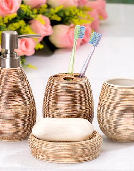4pcs European style Ceramic Bathroom Accessories