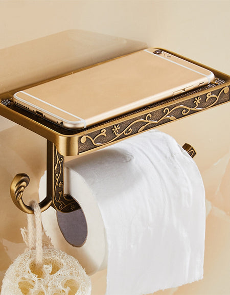Antique Carved Bathroom Paper Holder