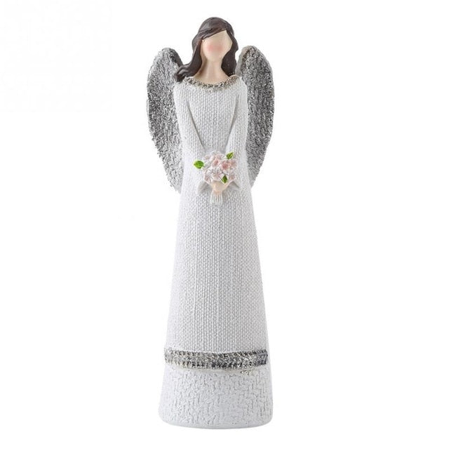 20cm Resin White Beauty Sculpted Figure