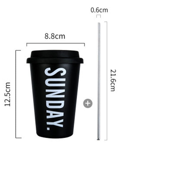 Lazy Sundays Hand Cup With Straw Lid