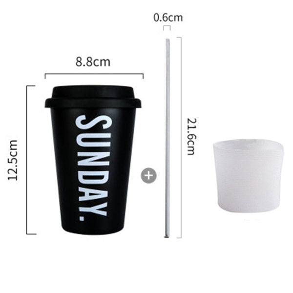 Lazy Sundays Hand Cup With Straw Lid