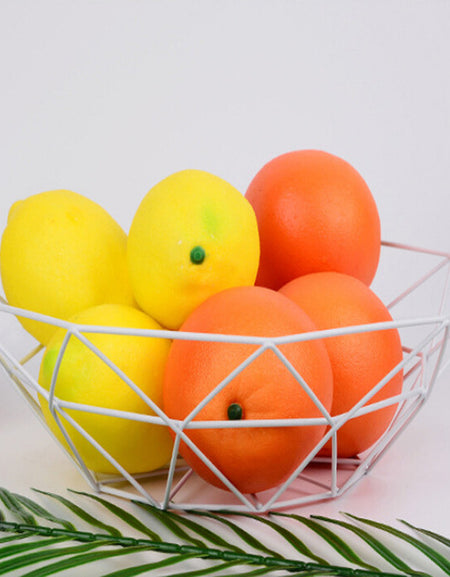 Geometric Metal Fruit Bowl