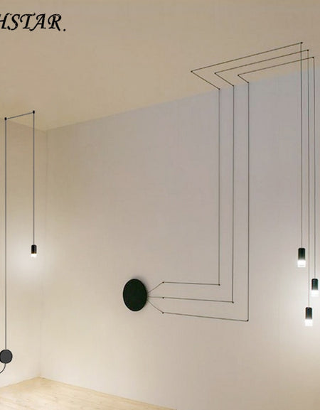 Postmodern Designer Iron Line Pendant Light