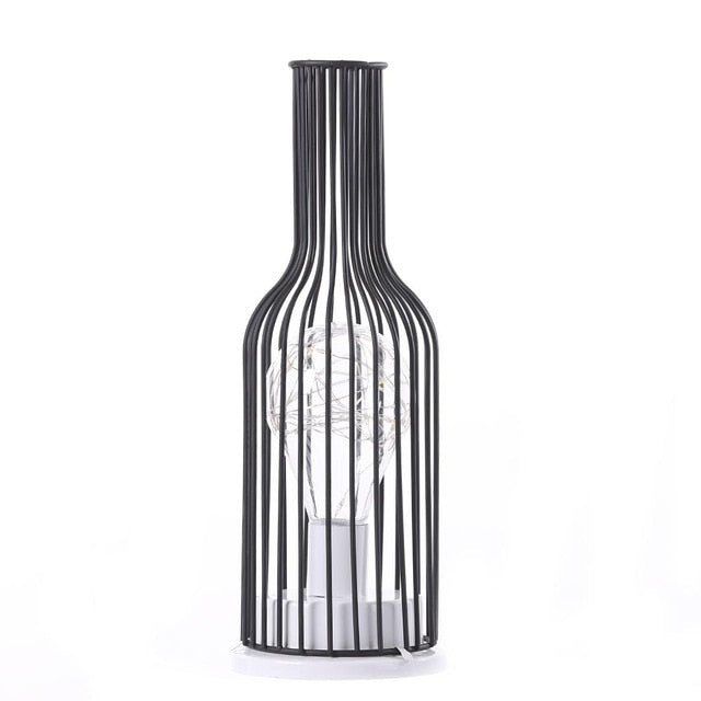 Retro Iron Art Minimalist Hollow Table Lamp
