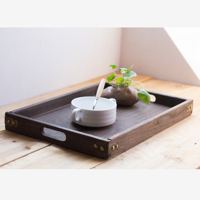 Wooden Breakfast Serving Tray